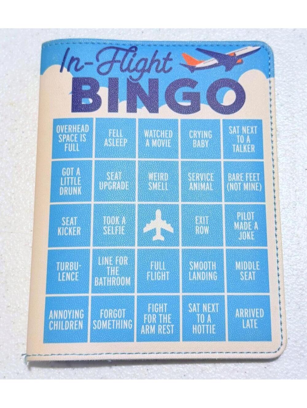 Fred Wander Ware Funny in Flight Bingo Passport Holder